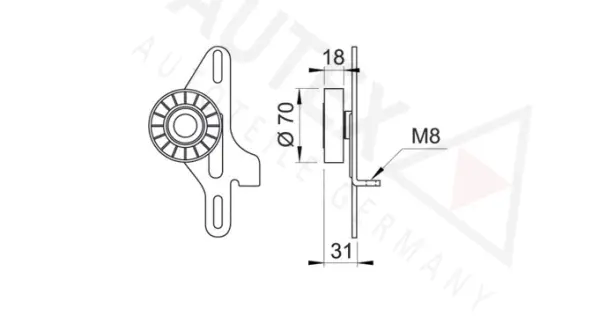 Tensioner Pulley, V-ribbed belt