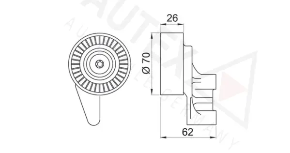 Deflection/Guide Pulley, V-ribbed belt