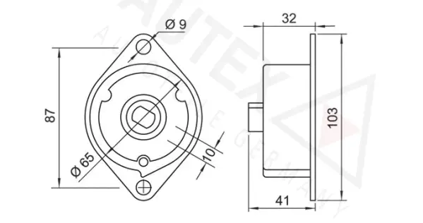 Belt Tensioner, V-ribbed belt (654486)