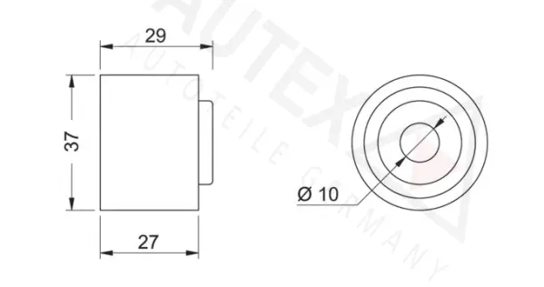 Deflection/Guide Pulley, V-ribbed belt