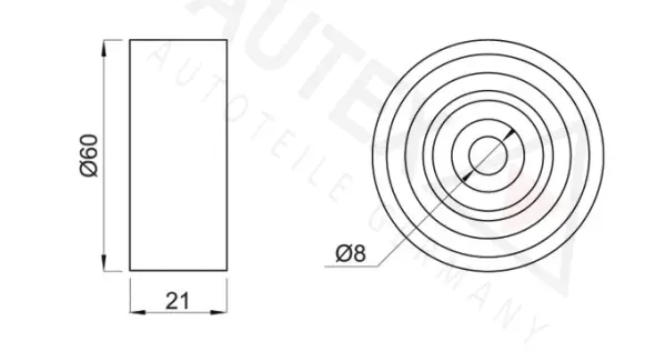 Deflection/Guide Pulley, timing belt