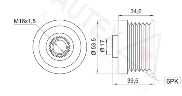 Alternator Freewheel Clutch (654201)
