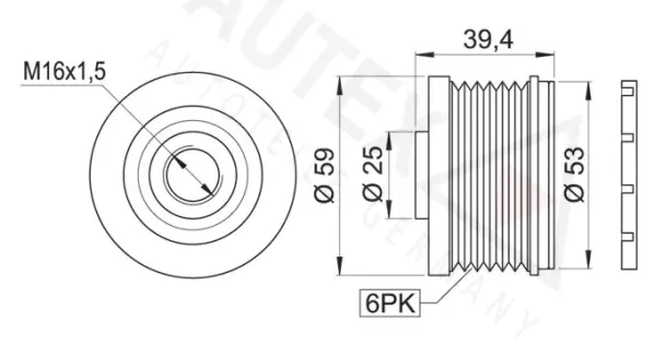 Alternator Freewheel Clutch (654375)