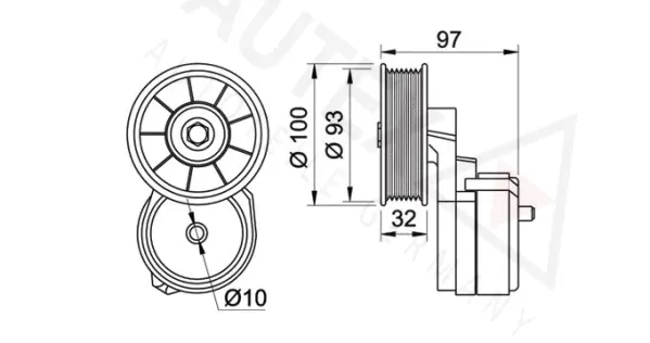 Belt Tensioner, V-ribbed belt