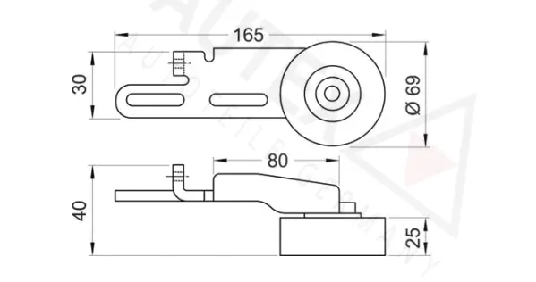 Tensioner Pulley, V-ribbed belt