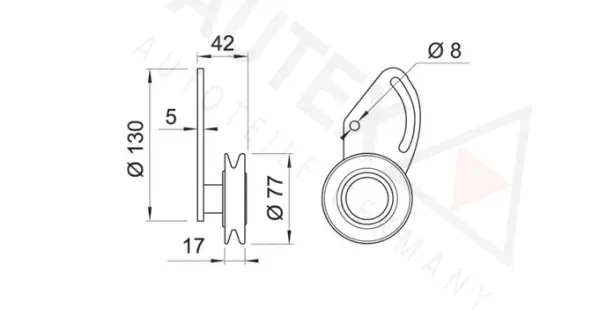 Tensioner Pulley, V-belt
