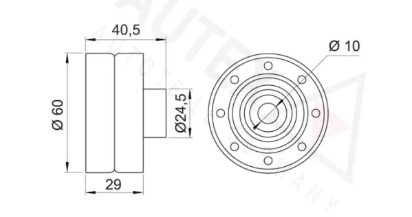 Deflection/Guide Pulley, timing belt