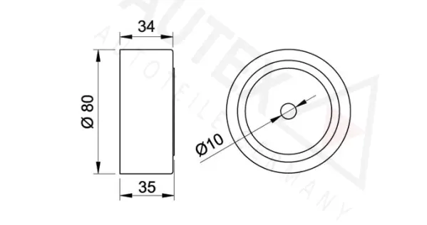 Deflection/Guide Pulley, timing belt