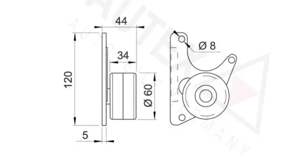 Deflection/Guide Pulley, timing belt