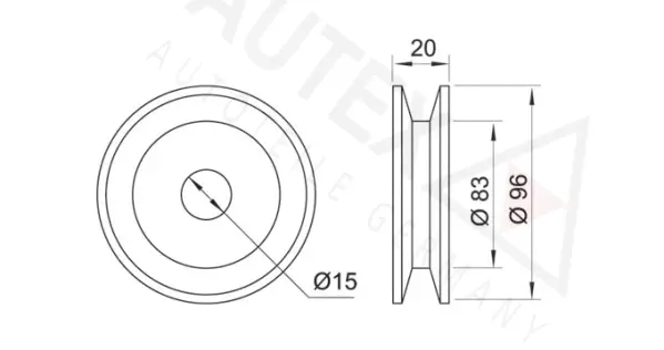 Deflection/Guide Pulley, V-belt