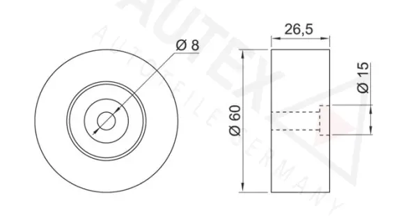Tensioner Pulley, V-ribbed belt