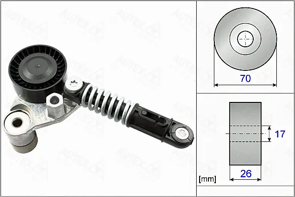 Belt Tensioner, V-ribbed belt (655096)