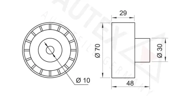 Deflection/Guide Pulley, timing belt