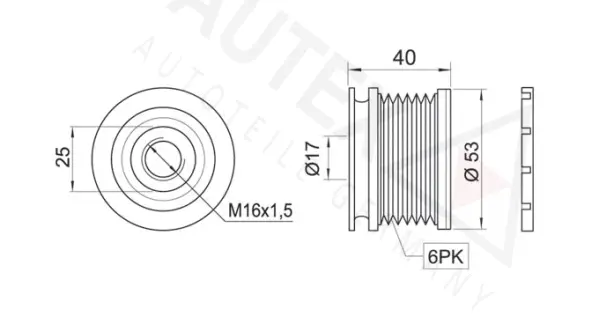 Alternator Freewheel Clutch (654319)