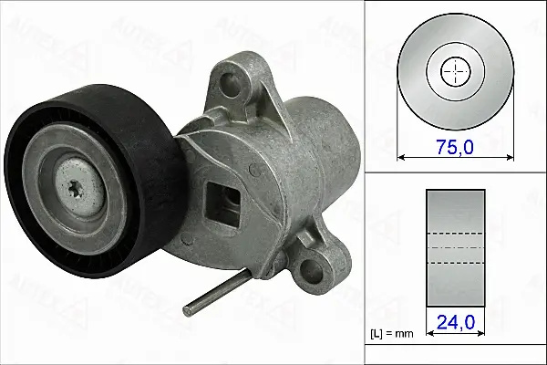 Belt Tensioner, V-ribbed belt (654993)