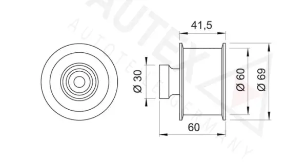 Deflection/Guide Pulley, timing belt