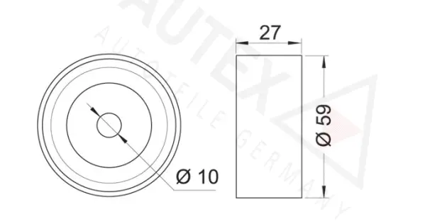 Deflection/Guide Pulley, timing belt