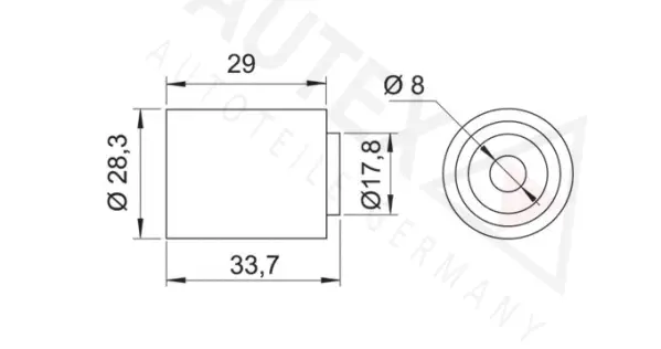 Deflection/Guide Pulley, timing belt (654216)