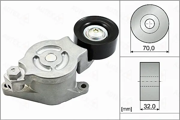 Belt Tensioner, V-ribbed belt (655039)