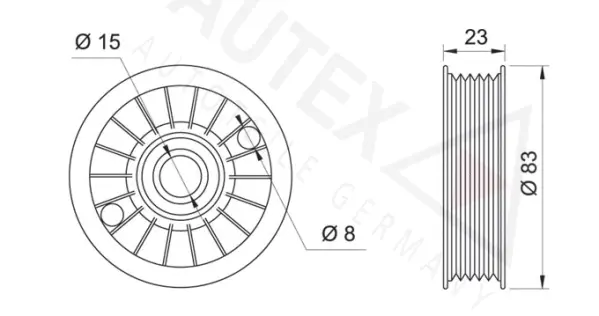 Tensioner Pulley, V-ribbed belt
