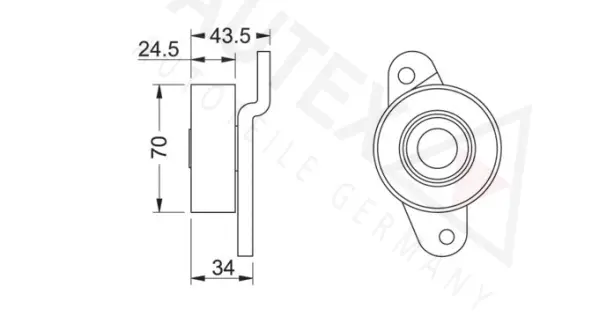 Deflection/Guide Pulley, V-ribbed belt