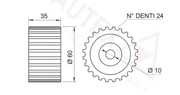 Deflection/Guide Pulley, timing belt