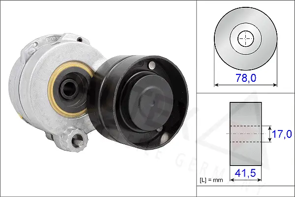 Tensioner Pulley, V-ribbed belt (654380)