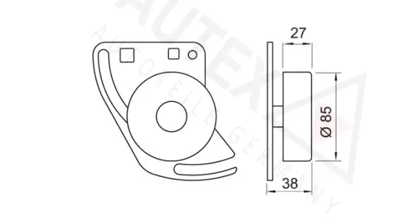 Tensioner Pulley, V-ribbed belt