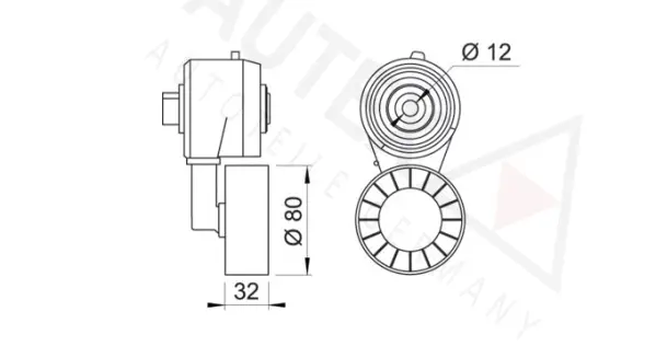 Belt Tensioner, V-ribbed belt