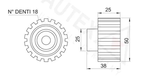 Deflection/Guide Pulley, timing belt