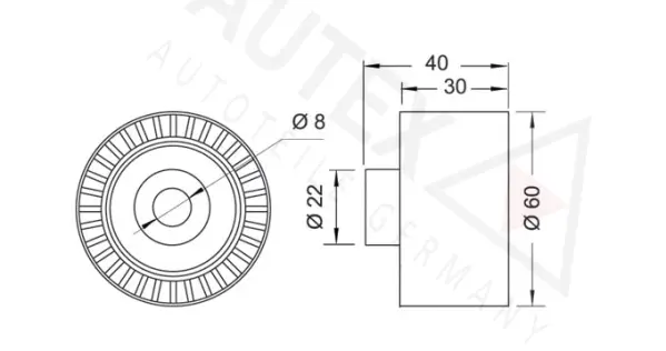 Deflection/Guide Pulley, timing belt
