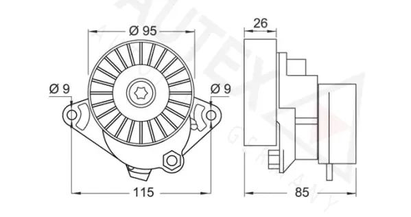 Belt Tensioner, V-ribbed belt