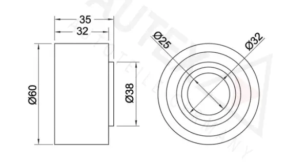 Deflection/Guide Pulley, timing belt