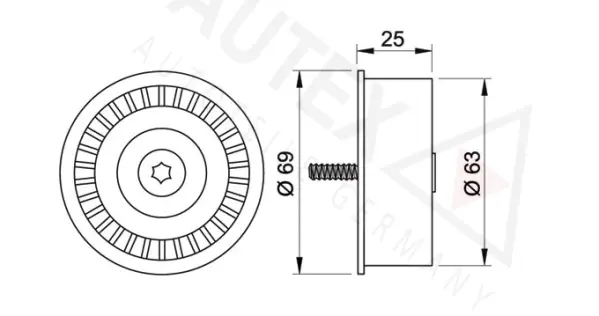 Deflection/Guide Pulley, timing belt