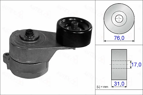 Belt Tensioner, V-ribbed belt (655003)
