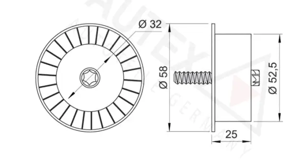Deflection/Guide Pulley, timing belt