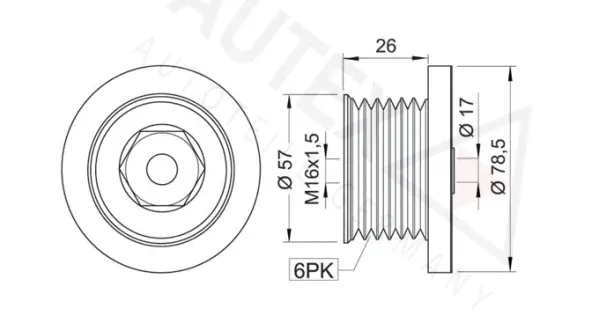 Alternator Freewheel Clutch (654318)