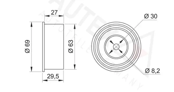 Deflection/Guide Pulley, timing belt