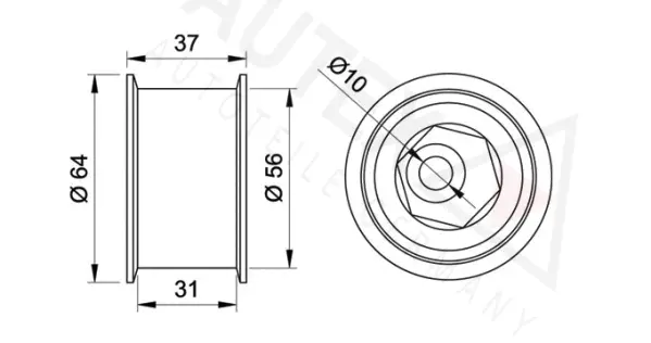 Deflection/Guide Pulley, timing belt