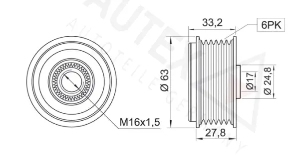 Alternator Freewheel Clutch (654194)