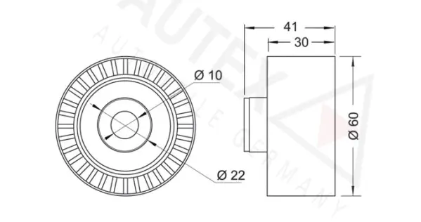 Deflection/Guide Pulley, timing belt (654089)