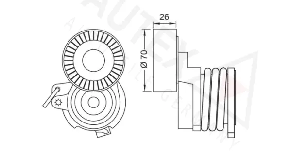 Belt Tensioner, V-ribbed belt
