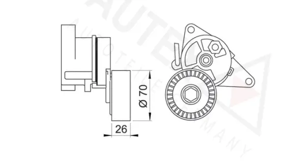 Belt Tensioner, V-ribbed belt