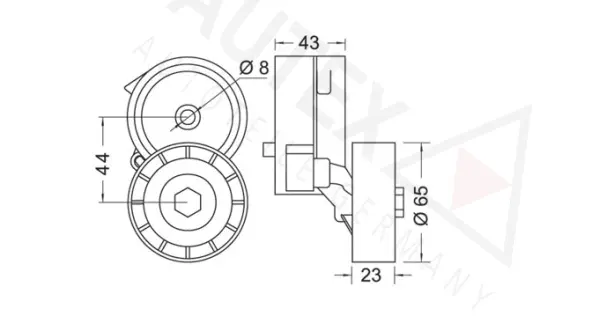 Tensioner Pulley, V-ribbed belt