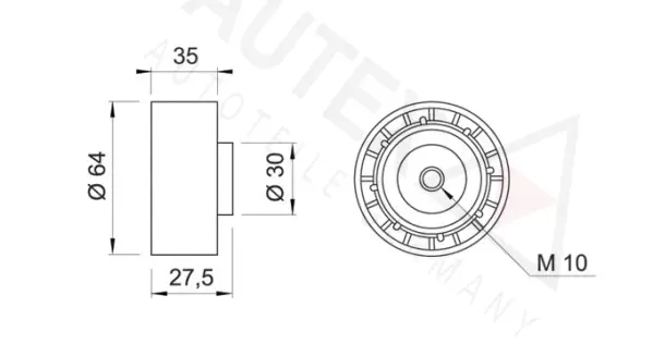 Deflection/Guide Pulley, timing belt