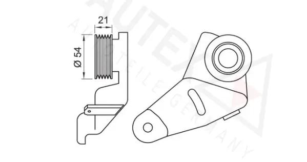 Tensioner Pulley, V-ribbed belt