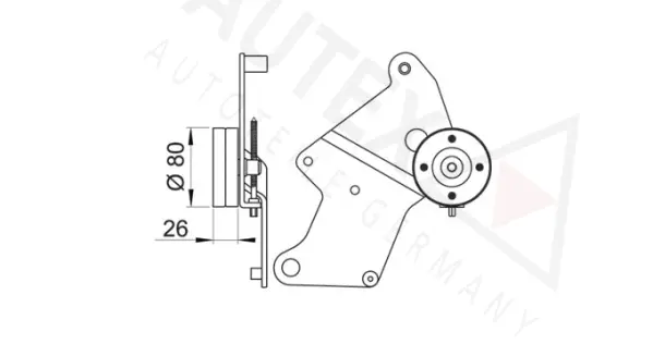 Tensioner Pulley, V-ribbed belt