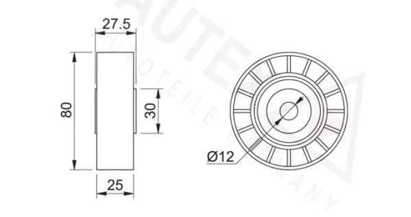 Tensioner Pulley, V-ribbed belt