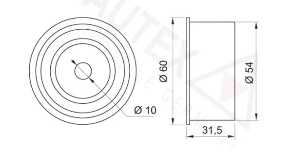 Deflection/Guide Pulley, timing belt (654156)