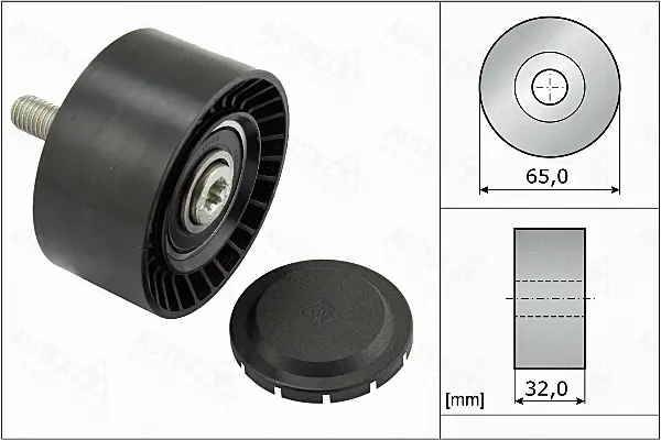 Deflection/Guide Pulley, V-ribbed belt (655089)